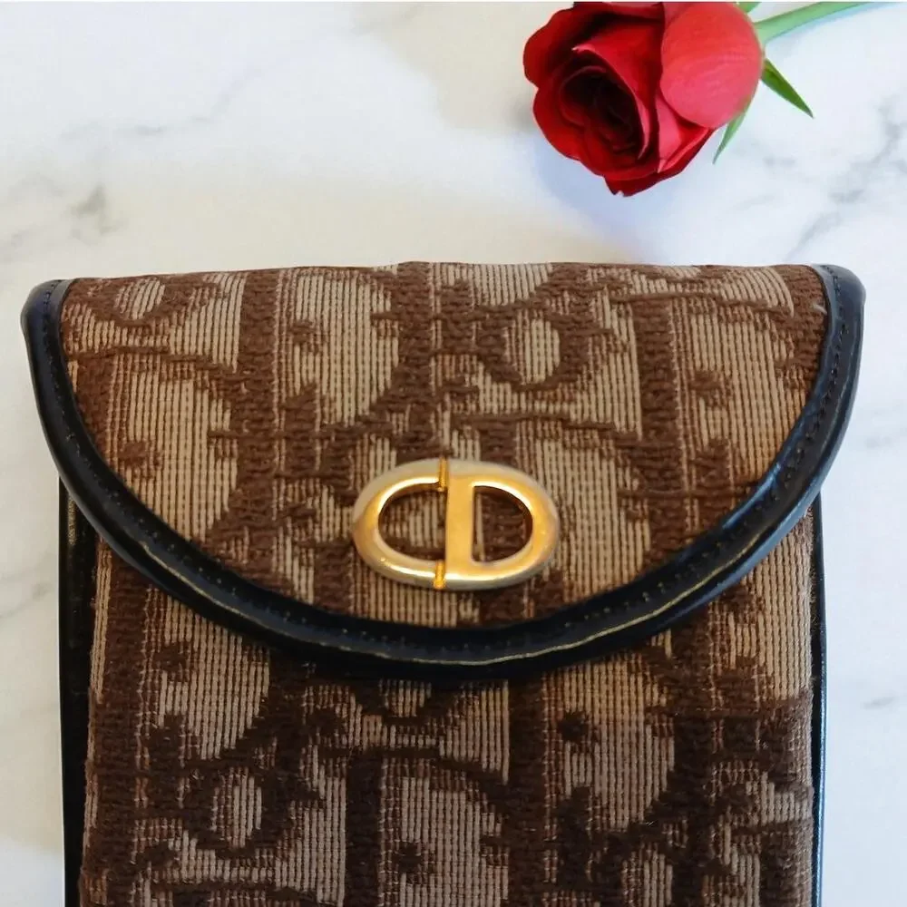 FLASH SALE Christian Dior Lady Dior Vintage Eyeglass & Accessory Case Jacquard